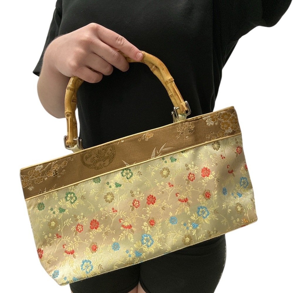 Elegant Floral 90s Vintage Women's Handbag